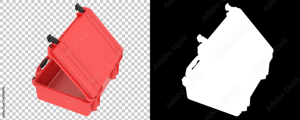 Poster metallic box isolated on background with mask. 3d rendering - illustration