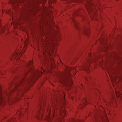 Modern contemporary acrylic background. Red texture made with a palette knife. Abstract painting on paper. Mess on the canvas.