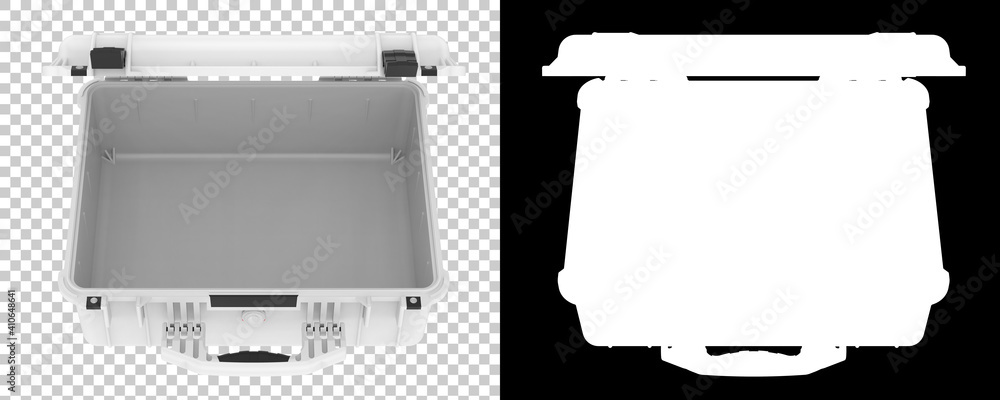 Poster metallic box isolated on background with mask. 3d rendering - illustration
