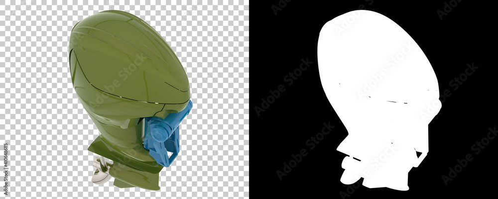 Poster boat engine isolated on background with mask. 3d rendering - illustration