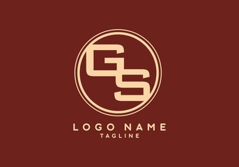 GS initial letter in circle logo