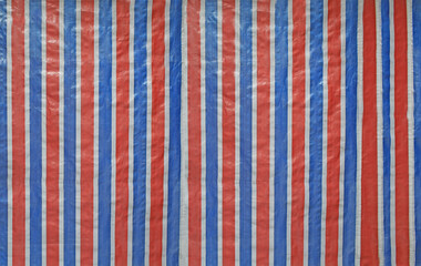 striped fabric texture, red, white and blue nylon bag - 410648686