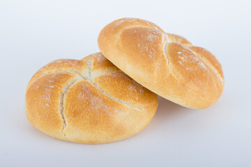 Austrian bun kaiserka baked in gold