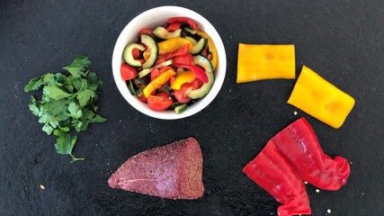 Grillgemüse, gesund Kochen, Kochrezepte, Grillen, Braten, Fleisch Salat