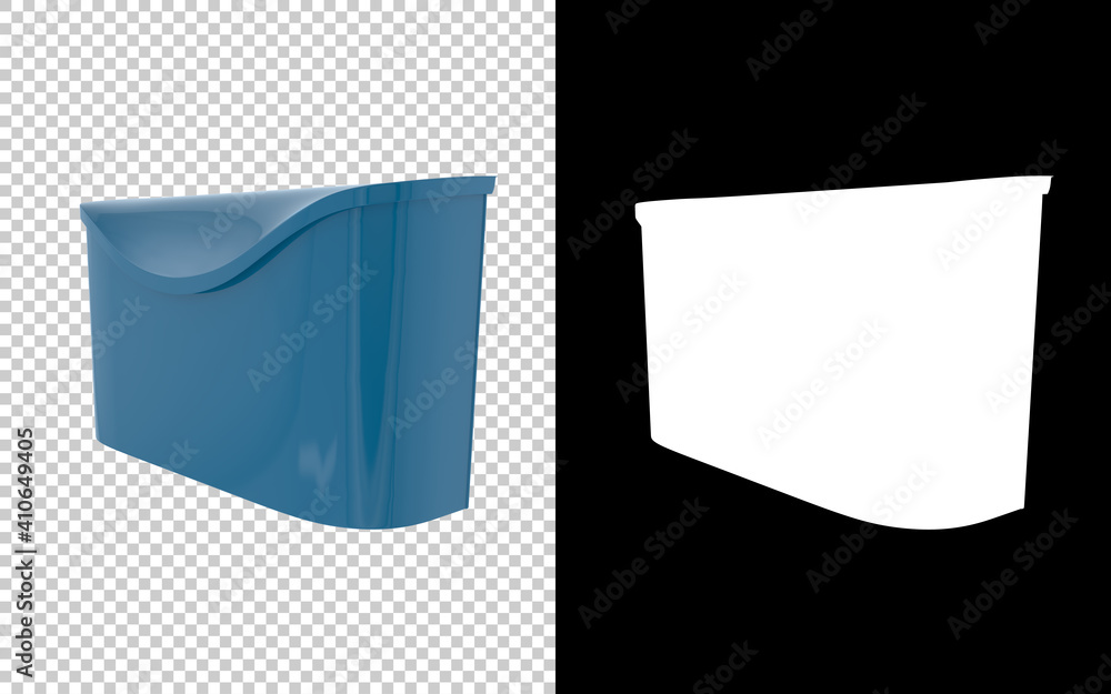 Poster mail box isolated on background with mask. 3d rendering - illustration