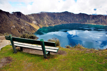 bench in the mountains