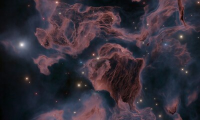 Galaxy nebula 3d render