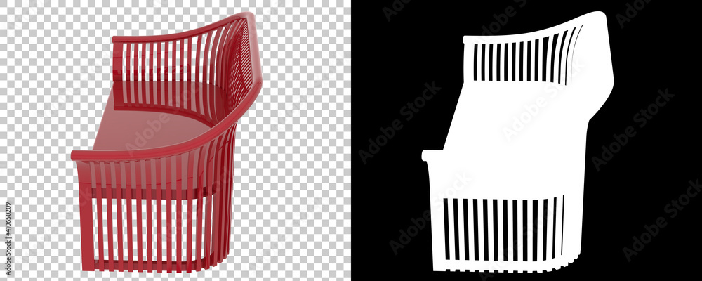 Poster bench isolated on background with mask. 3d rendering - illustration
