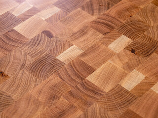 Reclaimed old oak wood end grain cutting board