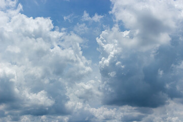 Fototapeta premium Dark clouds on blue sky background