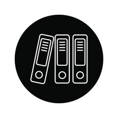 Binder icon design template glyph style.Binder icon notebook Element. Binder icon Notebook linear style sign for mobile concept and web design color editable