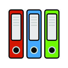 Binder icon design template glyph style.Binder icon notebook Element. Binder icon Notebook linear style sign for mobile concept and web design color editable