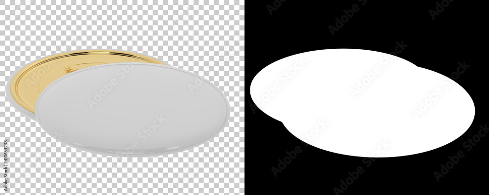 Poster button isolated on background with mask. 3d rendering - illustration