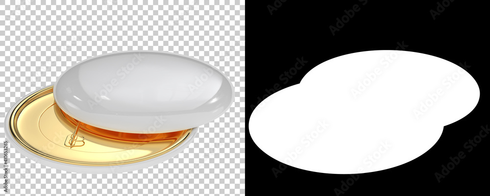 Poster button isolated on background with mask. 3d rendering - illustration