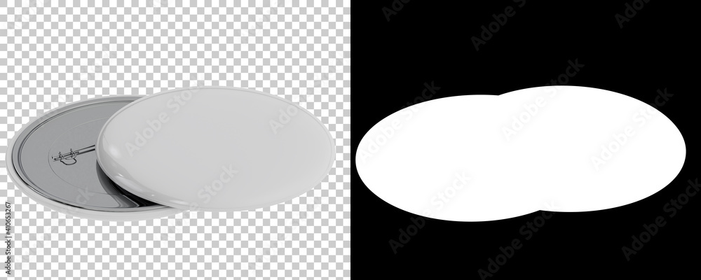 Poster button isolated on background with mask. 3d rendering - illustration