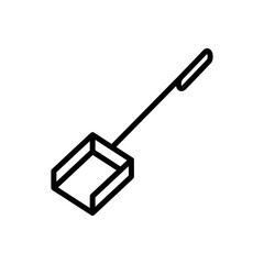 Shovel shovel boiler. Vector sign in a simple style isolated on a white background