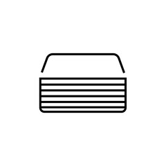 Hard bed mattress icon. Health sleep vector illustration.