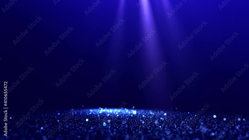 Wall mural abstract mystic glittering particles with lights effects and dust particles as 3d loop video animati