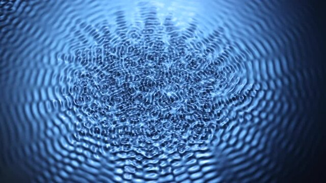 sound waves vibration on water surface closeup. water background