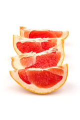 Naklejka na ściany i meble Grapefruit fruits isolated on white background. Grapefruit clipping path.