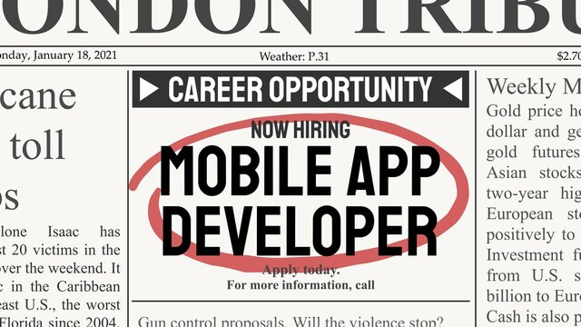 Mobile app developer job