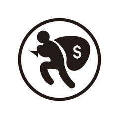 thief icon vector illustration sign