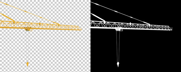 Construction Crane Isolated Background With