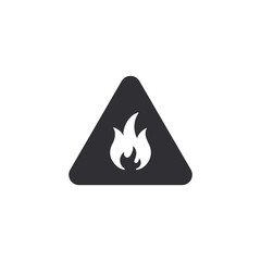 Danger warning icon. Danger warning icon. Fire sign. Flame sign. Fire hazard. Alert sign. Risk sign. Fire protection. Fire hazardous.  Flammable. Combustion protection. Fire safety. 