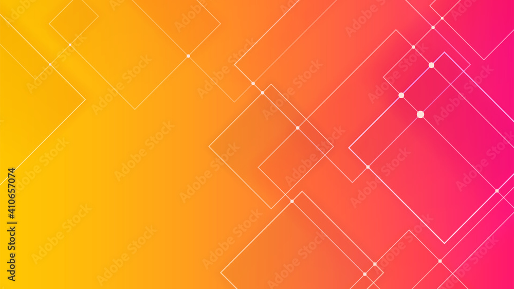Poster geometric nodes square connect background