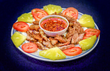 Thai Grilled Pork Neck with Spicy Dipping Sauce
