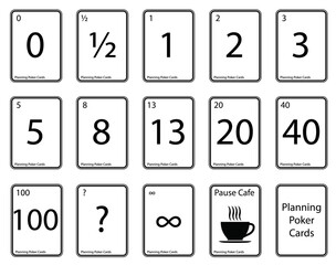 Planning poker cards