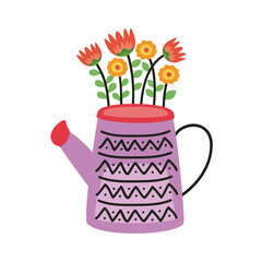 flowers garden decoration in sprinkler icon