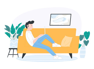 Graphs in the laptops set on blue background vector illustration cartoon flat design modern style 