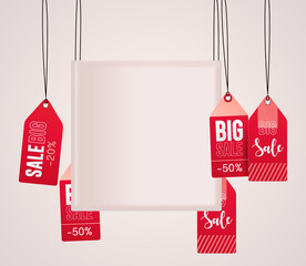 Realistic labels on white background. For your designs. vector illustration modern style 