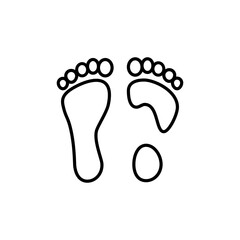Normal and flat feet icon. Orthopedic disease vector illustration.