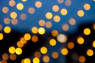 Lights blur bokeh background from night party