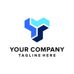 Modern geometric letter Y logo