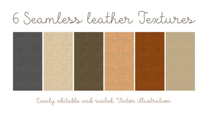 Set of seamless leather textures