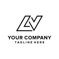 Modern linear letter ,  logo design