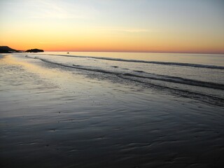 Winter sunset taken from Girvan beach, Ayrshire Scotland 