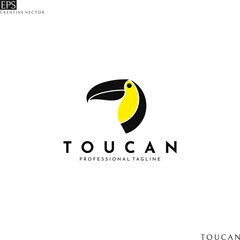 Toucan head. Logo template