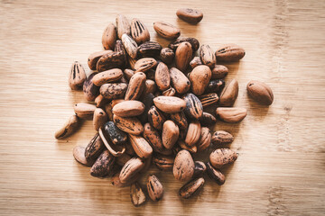 Raw cocoa beans