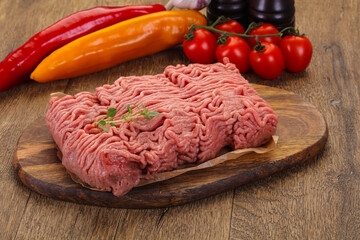 Raw turkey minced meat