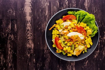 Spicy Corn and Salted Egg Salad