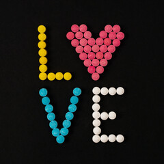 Valentine: Heart Shapes On Sticks Show Love