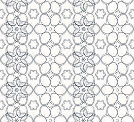 Black and white seamless pattern with arabesques