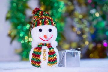 Beautiful gift with Christmas ornaments.