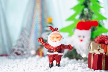 Beautiful gift with Christmas ornaments.