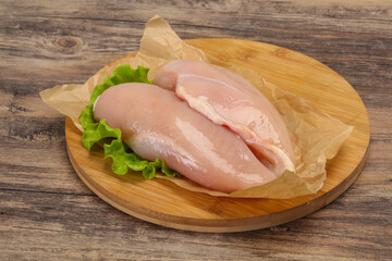 Raw chicken breast ready for cooking