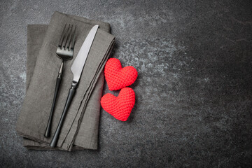 Valentine's Day table place setting